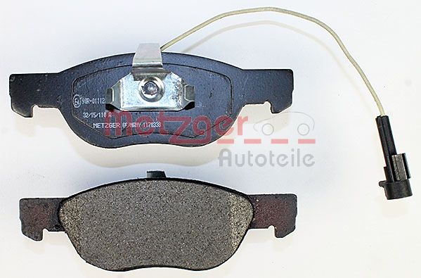 METZGER 1170338 Bremsbelagsatz, Scheibenbremse